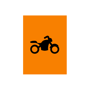 Orange sticker for Motorcycle or Moped Permit