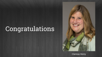 Congratulations to Clarissa Henry